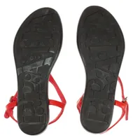 【セール】プラダ☆ロゴ付パテントレザービーチサンダル3Y5002 プラダ PRADA ビーチサンダル （セール】プラダ☆ロゴ付パテント