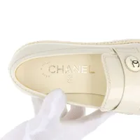 CHANEL シャネル ココマーク ローファー パンプス 35 1/2 シャネル ココマーク チェーン レザー ローファー 38 1/2