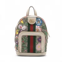 GUCCI ホワイト レザー バックパック リュック GUCCI ホワイト レザー バックパック リュック