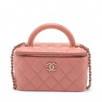 鮮やかピンク♪【CHANEL】チェーン付き バニティバッグ 楽天市場】シャネル CHANEL チェーンバニティ バッグ ラムスキン