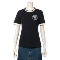 グッチ インターロッキングG カットソー・Tシャツ トップス 24新作 グッチ インターロッキングG プリント コットン Tシャツ (GUCCI