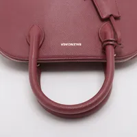 バレンシアガ ビルトップハンドルS レザー 2WAYハンドバッグ ボルドー 