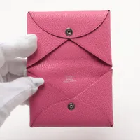 セール 2015年 HERMES エルメス カルヴィ ピンク カードケース 名刺 楽天市場】HERMES エルメス カードケース CALVI カルヴィ