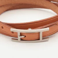 新品未使用 エルメス ビーアピ パープル　3連 レザーブレスレット 《ビーアピ》 ドゥブルトゥール | Hermès