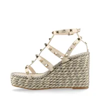ヴァレンティノ パテント ウェッジサンダル35 VALENTINO ヴァレンティノ ロックスタッズ ウェッジサンダル 35