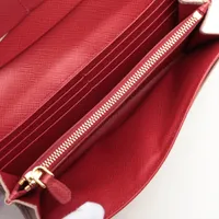 プラダ サフィアーノ 1MH132 レザー 長財布 ベージュ A3763694
