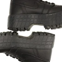 Nike Air Jordan ブラック 厚底ブーツ 未使用タグ付き ナイキ AIR JORDAN 1 24AW レザー ショートブーツ 23cm