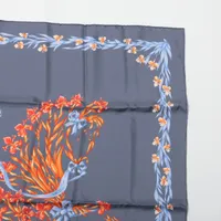 HERMES カレ90 花咲く馬　h.d´origny シルクスカーフ HERMES（エルメス） カレ90 モスリン H.d Origny 花咲く馬 ブランド