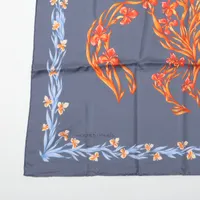 極美品　エルメス　カレ　90 スカーフ　シルク　花柄　H.d'Origny 極美品 エルメス カレ 90 スカーフ シルク 花柄 H.d'Origny