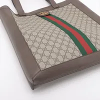 グッチ GGスプリーム オフィディア PVCxレザー トートバッグ