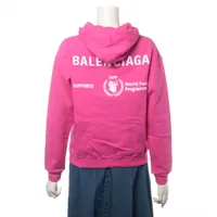 A5.●タグ付き●BALENCIAGA WFP ピンク プルオーバーパーカー S BALENCIAGA バレンシアガ 20SS WORLD FOOD PROGRAMME