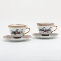 エルメス Pivoines ピヴォワンヌ カップ&ソーサー 陶器 ピンク