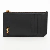 極々美品✨サンローラン フラグメントケース YSLロゴ キャビアスキン ブラック 極々美品✨サンローラン フラグメントケース YSLロゴ キャビア
