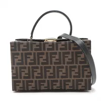 フェンディ ズッカ キャンバス レザー 2way バッグ FENDI フェンディ ズッカ柄 2WAY ショルダーバッグ キャンバス