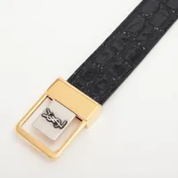 80サイズ★サンローラン ベルト 黒 ゴールドロゴ SAINT LAURENT - 《一点物》イヴサンローラン ベルト ゴールド
