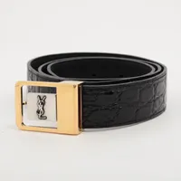 サンローラン YSLロゴ ベルト 80 レザー ブラック A3765886