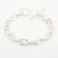 エルメス シェーヌダンクルMM ブレスレット 17コマ 925 64.0g