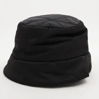 【極美品】PRADA 三角 トライアングル ロゴ バケットハット ブラック M 中古】プラダ PRADA 帽子 バケットハット 三角ロゴ