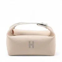 エルメス ブリッドアブラッドpm ベージュ キャンバス エルメス ブリッド ア ブラックPM キャンバス ベージュ シルバー金具