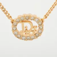 Christian Dior ネックレス　ラインストーン　GP ディオール ロゴ クリスチャンディオール ロゴ ネックレス GP×ラインストーン