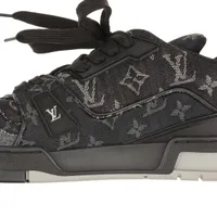 Louis Vuitton LV Trainer Line 23 years Denim Sneakers 10 Men's
