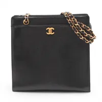 CHANEL A4収納可 CC キャビア ゴールドチェーン トートバッグ シャネル ココマーク キャビアスキン チェーントートバッグ