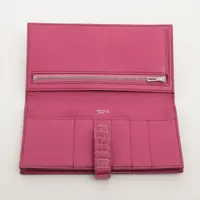 エルメス ベアンスフレ アリゲーター 財布 ピンク □L:2008年
