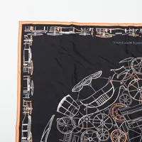 HERMÈS シルクスカーフ ネイビー エルメススカーフ Hermes カレ90 Cliquetis シルクスカーフ