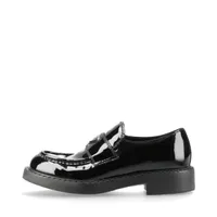 最安値 PRADA プラダ チョコレートパテントレザー ローファー eclat掲載 PRADA◇チョコレート パテントレザー ローファー ロゴ