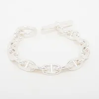シェーヌダンクル タイプ ブレスレット シルバー925 mm15コマ エルメス シェーヌダンクルMM ブレスレット 15コマ 925 53.4g