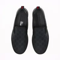 グッチ GGスプリーム PVC スリッポン size 8 1/2 ブラック グッチ GGスプリーム PVC スリッポン size 8 1/2 ブラック