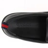 グッチ GGスプリーム PVC スリッポン 8 1/2 メンズ ブラック