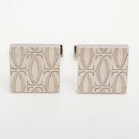 エルメス H オ カレ カフス GP ホワイト×シルバー AP083882