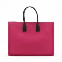 SAINT LAURENT リヴ ゴーシュ トートバッグ(ラフィア) - ピンク アウトレット】SAINT LAURENT サンローラン トートバッグ/RIVE