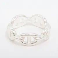 HERMES シェーヌダンクル アンシェネリング　シルバー　57　新品 エルメス シェーヌダンクル アンシェネ リング 57 925 6.2g