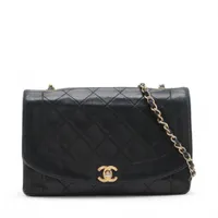 CHANEL★シャネル ダイアナマトラッセチェーンラムスキンAランク シャネル マトラッセ ラムスキン シングルフラップ シングル