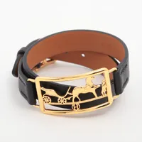 【大人気】HERMES ケリーツイストブレスレット ラージモデル エルメス ケリーツイストPM B:2023 ブレスレット T3 GP×革