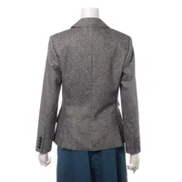 美品　エルメス　カシミヤ　ジャケット　36 エルメス カシミヤ テーラードジャケット 36 レディース グレー
