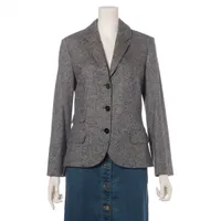 美品　エルメス　カシミヤ　ジャケット　36 エルメス カシミヤ テーラードジャケット 36 レディース グレー