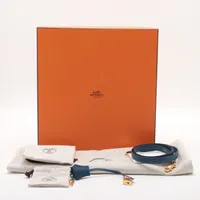 エルメス ケリー28 セリエ ヴォーマダム ブルータイ ゴールド