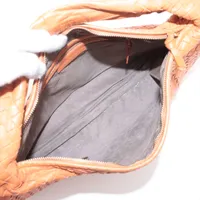 BOTTEGA VENETA ボッテガヴェネタ イントレチャート ホーボー ワンショルダーバッグ 115654 レザー オレンジ 良品 中古 4b002379 BOTTEGA VENETA - BOTTEGA VENETA ボッテガヴェネタ イントレチャート