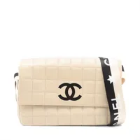 シャネル ラムスキン チョコバー ショルダーバッグ 6シリーズ 極美品 CHANEL チョコバー バイカラー ショルダーバッグ