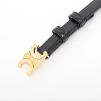 セリーヌ トリオンフ ベルト 75 レザー ブラック 本革 ゴールド金具~~ セリーヌ トリオンフ ベルト 75 レザー ブラック 本革 ゴールド