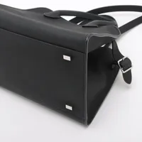 ザロウ ソフトマルゴー10 レザー 2WAYハンドバッグ ブラック