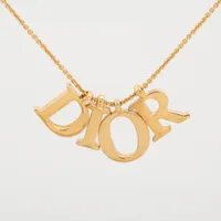 クリスチャンディオール　Dior ロゴ入りゴールド　ネックレス Christian Dior ディオール ネックレス レディース ブランド