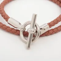 エルメス グレナン ドゥブルトゥール ブレスレット GP×革