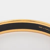エルメス エマイユPM バングル GP×エナメル ブラック×ゴールド