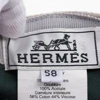 にこ　エルメス　セリエ ロゴ　キャップ　58 エルメス セリエ キャップ 58 コットン×アセテート ルビー H