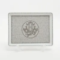 【未使用】HERMES エルメス　モザイク24 トレー エルメス モザイク24 プラチナ トレー 陶器 シルバー PM 底印