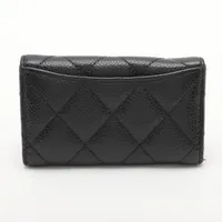 CHANEL マトラッセキャビアスキン5連キーケースブラック CHANEL マトラッセキャビアスキン5連キーケースブラック